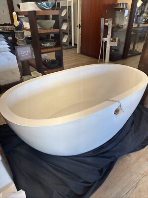 Native Trails NST6236-P Concrete Free Standing Soaking Tub Bathtub Artisan Made 