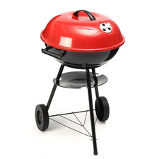 Image of Smoker Barbecue Outdoor Charcoal Portable Grill Camping BBQ Wheels Side Table