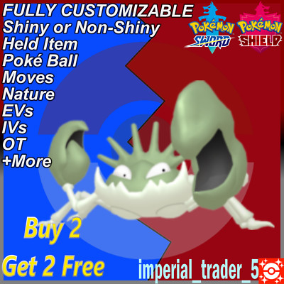 Pokémon Sword and Shield   Shiny Kingler   W/ Best 6IV Customizable