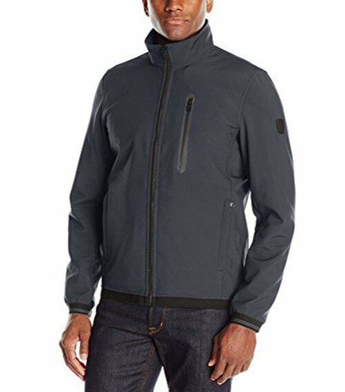 London Fog Men’s Softshell Jacket with Detachable Vest in Navy – Size Large – Weather-Resistant Comfort
