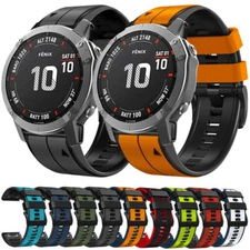 For Garmin 7 7X Solar 6 6X Pro 5 5X Quick Fit Leather Silicone Watch Band Strap