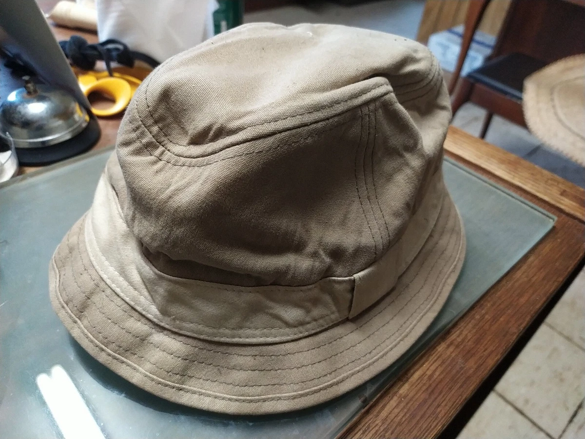 Vintage 1990s Fly fishing, Gilligan's Island Style hat. Original. Khaki.  Medium