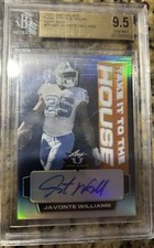BGS 9.5 2021 Leaf Valiant Take it to the House Navy Blue Javonte Williams RC /35