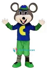 Adult Chuck E.Cheese Mascot Costume Suits Cartoon Character Halloween Party