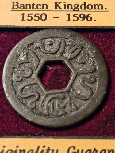 Banten Regno 1 Cash - Pangeran Ratu 1550-1596 moneta antica - Foto 2 di 9