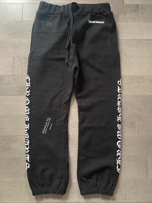 新品未使用【Chrome Hearts】Logo Sweatpants S Chrome Hearts White Pattern Horseshoe Scropt Logo Sweatpants