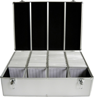 MediaRange DJ Case DJ Koffer silber für 1000 CD / DVD / BD Aufbewahrungs Koffer