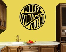 Wall Decal Quote Kitchen Words Phrase Cafe Restaurant Food Vinyl Sticker ed1487