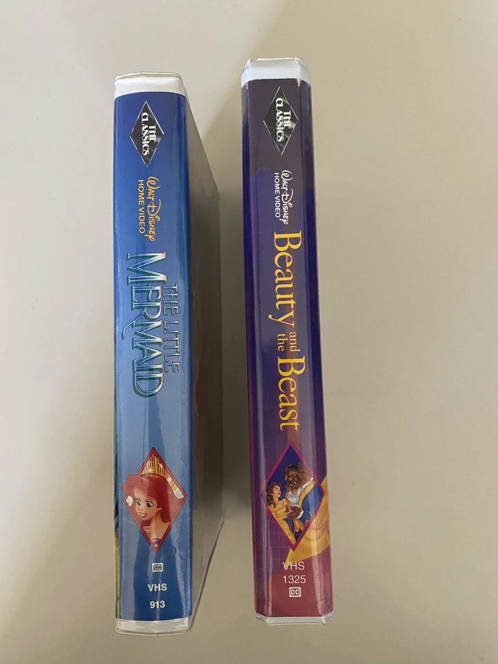 The Little Mermaid VHS 1990 Banned Cover And Beauty And The Beast Black Diamond - Image 2 of 4