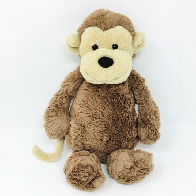 JELLYCAT LONDON Bashful Monkey Zoo Jungle Plush Tan Brown Soft Lovey eBay