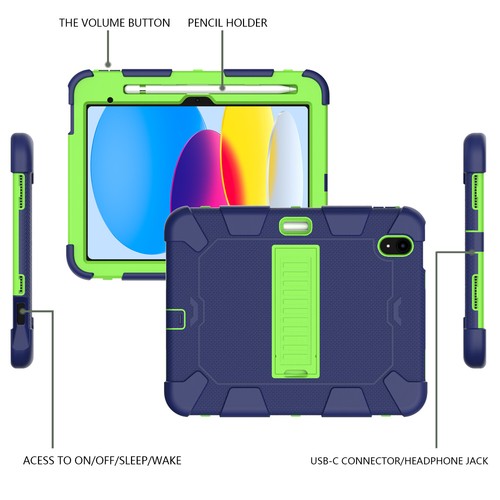 For iPad 10th Mini6 8th Air4 5 10.2 Pro 11 10.5 Shockproof Hard Stand Case Cover - Picture 74 of 90
