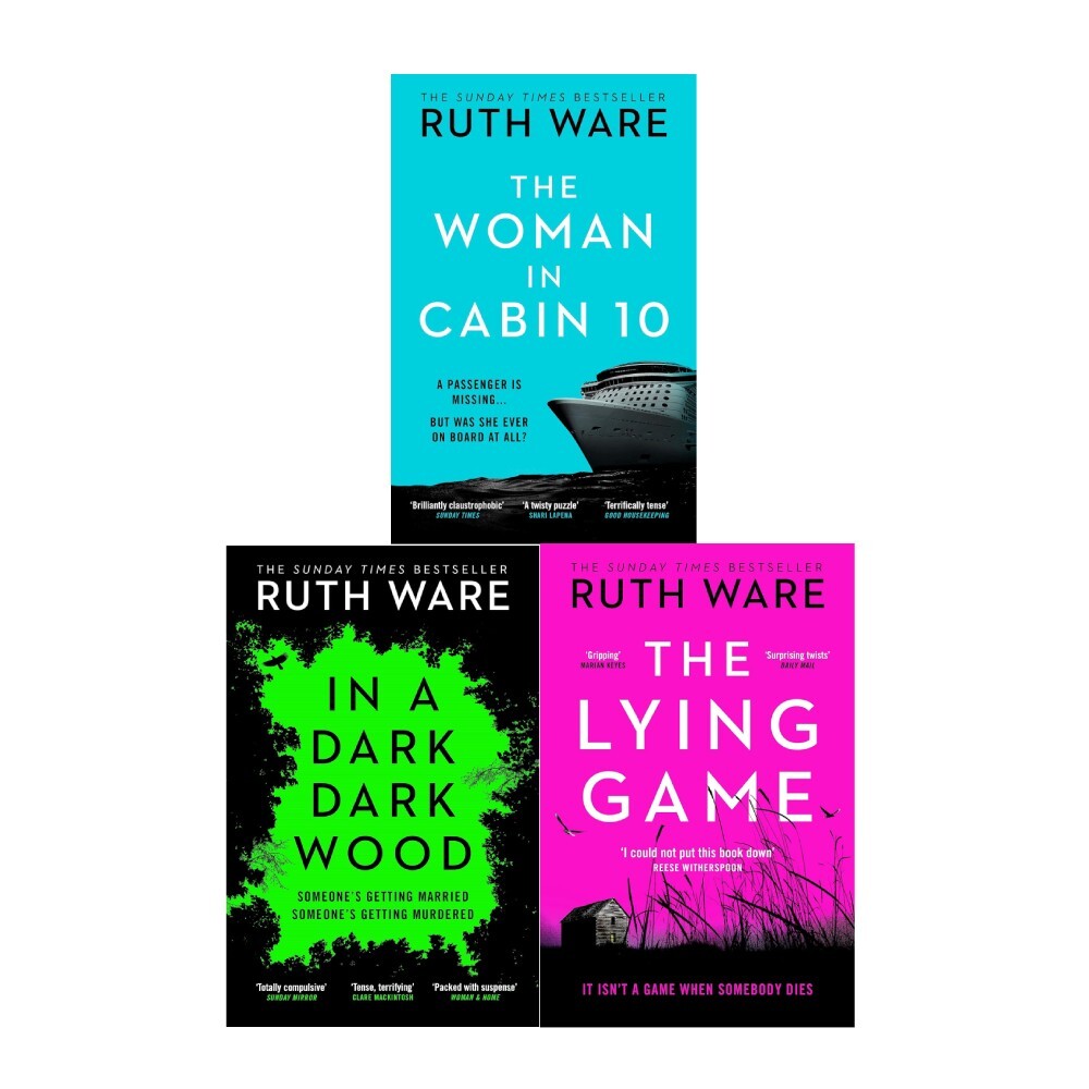 Ruth Ware 3 Books Collection Set Woman in Cabin 10,Lying Game,In a Dark, Wood