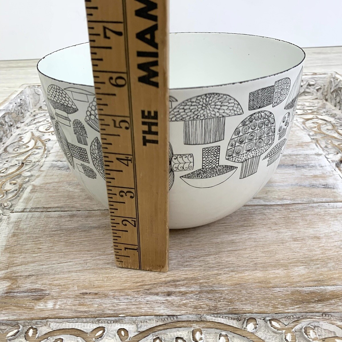 MCM Finel Arabia Tatti Mushroom Enamelware Bowl Kaj Franck MCM Finel Arabia Tatti Mushroom Enamelware Bowl Kaj Franck