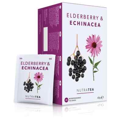 Nutra Tee natürlicher Holunder & Echinacea Kräutertee 20 Teebeutel - Immunschub