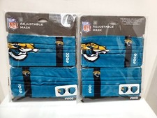 Brand New NFL Jacksonville Jaguars Team Adjustable Adult Face Masks  Set of 4