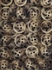 SIZE 18L -7/16" SHINY FINISH MENSWEAR BUTTON, 1 DOZEN, FREE SHIPPING USA