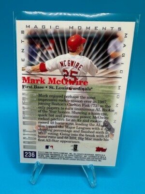 2000 Topps #236 Mark McGwire Magic Moments 1987 AL ROY St. Louis