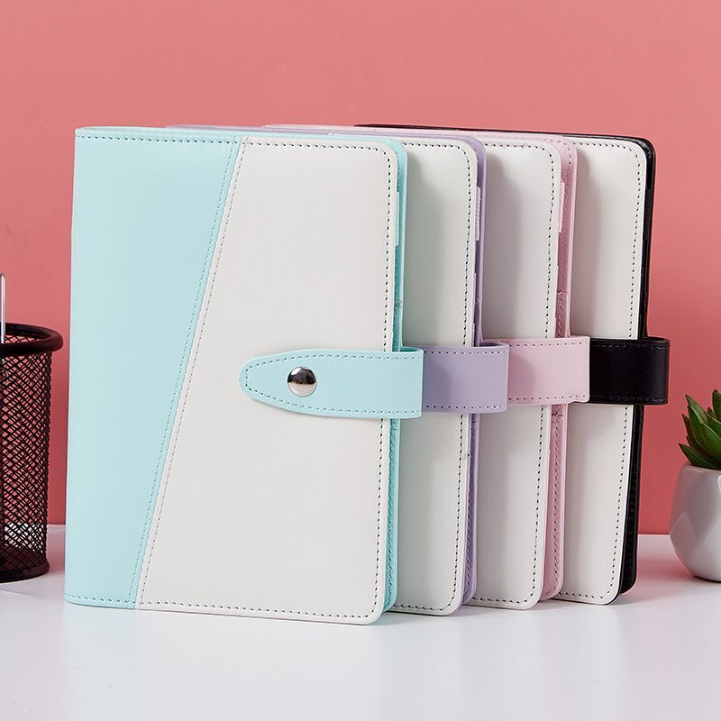 Notebook Cover A6 Splice Macaron DIY Binder Diary Agenda Planer Paper Stationery-image
