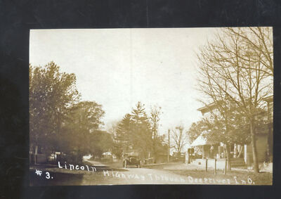 REAL PHOTO DEEP RIVER INDIANA LINCOLN HIGHWAY DEEPRIVER IND. POSTCARD COPY