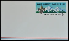 1967 US Sc. #UXC7 air postal card 6 cent mint, clean card, excellent condition