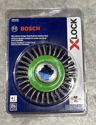 Bosch X-Lock 4-1/2In Wire Wheel Stringer Bead Knotted Stainless Steel WBX409 New
