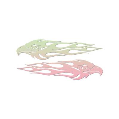 Pair of Eagle Flames - Vinyl Decal Sticker - Multiple Patterns & Sizes - ebn246
