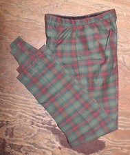 Vintage 1950s 1960s Women's Girls Plaid Stirrup Pants