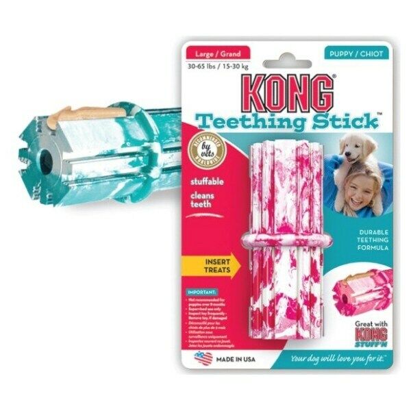 Kong Juguete Dental Puppy Stick goma resistente para cachorros M largo 11...