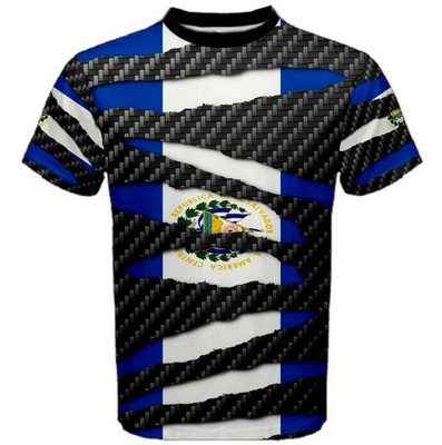 El Salvador Beast Ripped Flag T-shirt