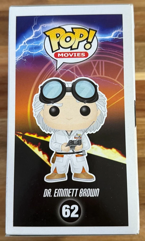 Funko Pop 埃米特·布朗博士回到未来发光独家 #62 罕见 — 第 3/4 张图片