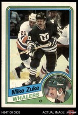 1984 Topps #63 Mike Zuke Whalers SHORT-PRINT 6 - EX/MT