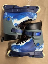 Them Brain Dead 909 Aggressive Inline Skates Complete NEW Blue Swirl XSmall