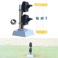 Model Train Scenery HO Scale Dwarf Signal with 2 Targets Green and Red