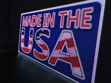 LED Outdoor Full-Color Programmable Sign with Wi-Fi (Approx. 12 ft W × 1 ft H)