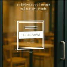 adesivo personalizzato ristorante enoteca vetrine bar vetrofanie negozio a1193