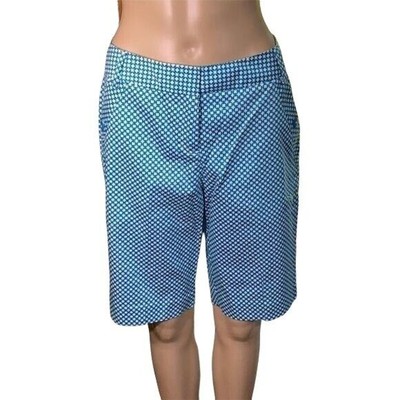 Puma Womens Bermuda Golf Shorts Turkish Tile Print Sporty Teal White Medium