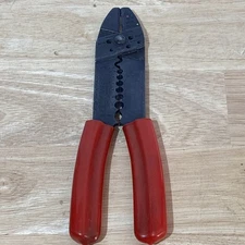 Dayton 8" Wire Cable Stripper Cutter Crimper Pliers Red Handle 4x136a Vtg USA