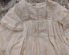 Antique Christening Gown Heirloom Crafting Lace Baptism Edwardian Vintage READ