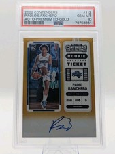 2022-23 Contenders Premium GOLD Paolo Banchero ROOKIE TICKET AUTO /10 PSA10 Pop5