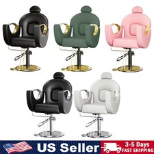 Reclining Hydraulic Barber Chair, Salon Chair w/Height Adjustable, 330 LBS