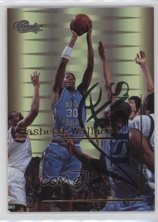 1995 Classic Visions Rasheed Wallace #4 Rookie RC 2b6