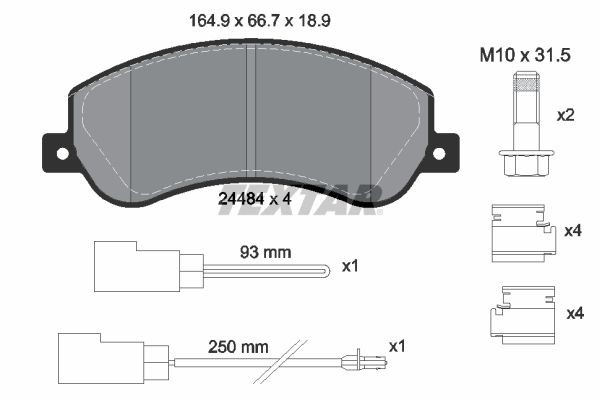 Textar Textar BremsbelÄGe Vorne Ford Transit BUS Kasten Pritsche Tourneo Ab Bj.-image