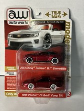Auto World Ultra Red Target Exclusive 2 Pack 2014 Camaro 1995 Pontiac Firebird