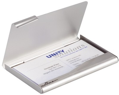 DURABLE Visitenkarten Etui BUSINESS CARD BOX mattsilber aus Aluminium