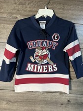Maglia Hockey Vintage Y2K Walt Disney World "Grumpy Miners" con Patch Capitani Gioventù 6