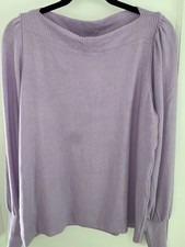 LOFT Lavender Scoop-Neck Long Sleeve Sweater NWT
