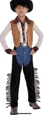 New Boy's Classic Western Cowboy Halloween Costume size Child Medium 8-10