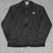 Adidas ClimaWarm Full Zip Hoodie Kids Size S Black Activewear Jacket