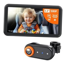 Baby Car Camera 3X Zoom Backseat Camera Monitor Orange