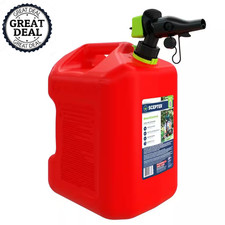 5 Gal. Smart Control Gas Can with Rear Handle, Red Fuel Container